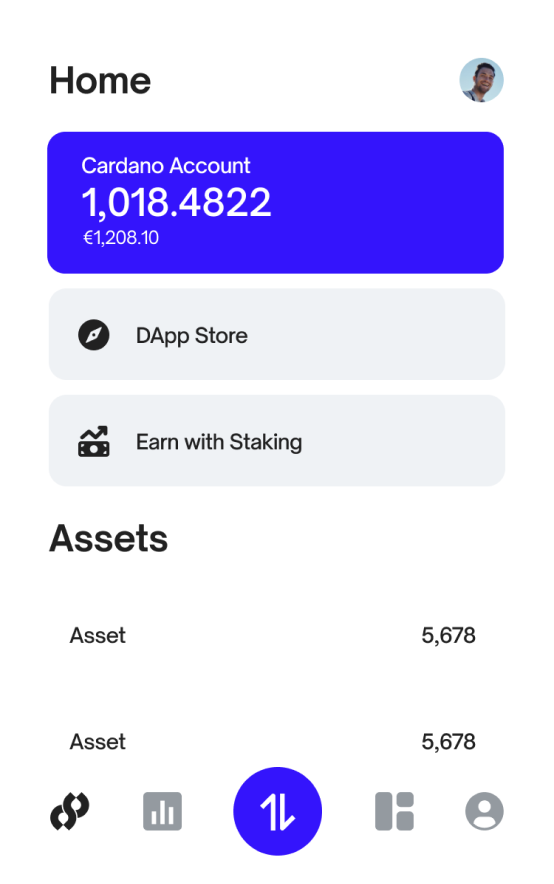 Begin Wallet App Home